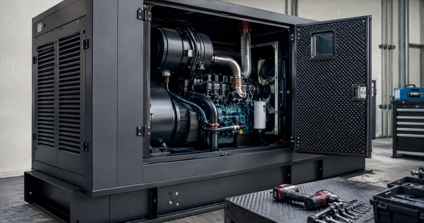 Generator opened for repair and maintenance